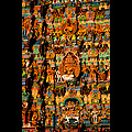 Tamilnadu- Madurai, Tempio di Shremeenakshi particolare del gopuram