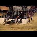 Siena - Palio, la corsa alla curva di S. Martino
